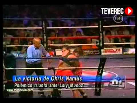 Chris Namus vrs. Loly Muñoz - Boxeo Fallo recusado TV Nota Montevideo Uruguay marzo 2011 TEVEREC