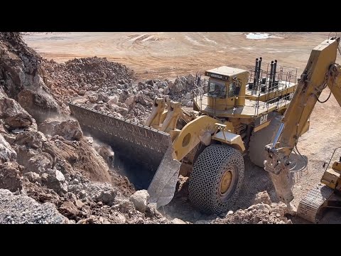 Caterpillar 994 Wheel Loader Loading Caterpillar 777F Dumpers - Samaras Mining Group