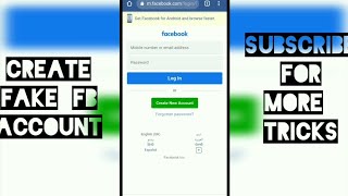 Create Fake Facebook Account | How To Make A Fake FB Account 2021 (Fake Facebook Account) Android