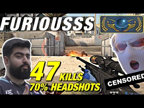FURIOUSSS carries ANOMALY in matchmaking (47 kills) 70% HS CSGO furiousss POV