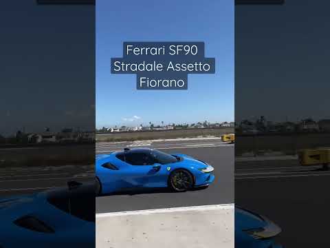 Thumbnail for Azzurro Dino Ferrari SF90 Stradale Assetto Fiorano in Huntington Beach #carspex #shorts #ferrari by Ferrari, Car