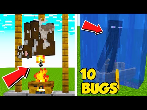 10 BUGS THAT WORK TODAY IN MINECRAFT (Need to fix in Minecraft 1.17)
