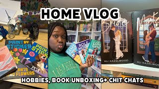 home vlog: book unboxing, doing my hobbies, chill days in my life