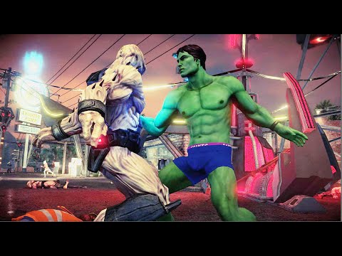 PRESIDENT HULK | Saints Row IV Playing as Green Hulk with superpowers