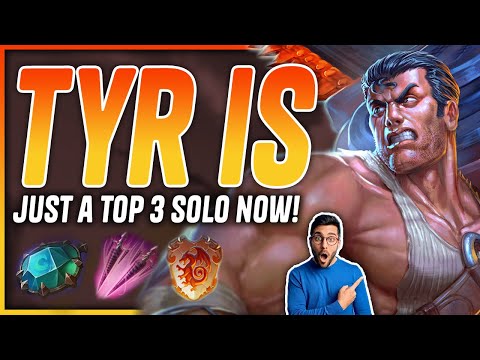 HIS ULT BUFF WAS GAME CHANGING! - SMITE Tyr Solo Ranked Conquest
