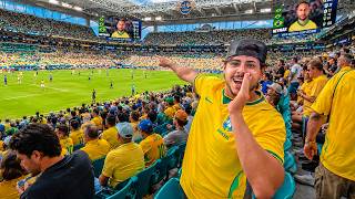 FUI NO JOGO DO BRASIL DA COPA DO MUNDO 🇺🇸