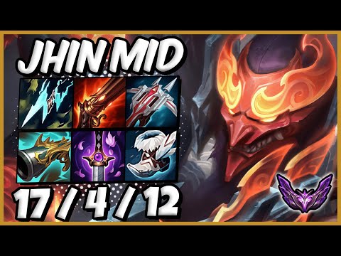 Jhin MID vs Twisted Fate / KR Master / Patch 13.12 / Season 12 [ 17 / 4 / 12 ] 🔰