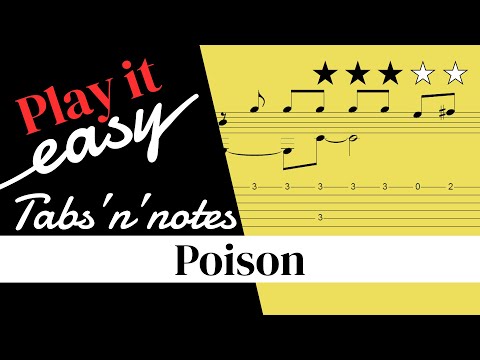 Poison - Alice Cooper guitar tabs & notes
