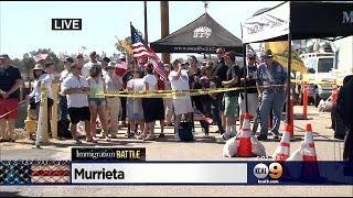 Immigration Protests Continue In Murrieta -- On Independence Day