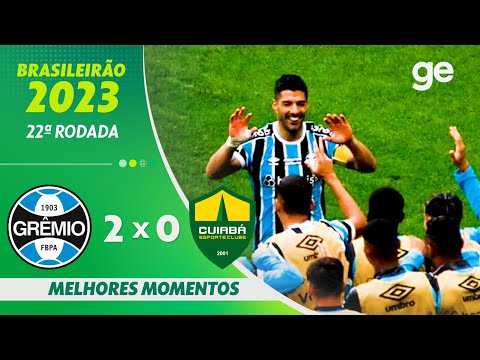 Gols e lances de Grêmio x Cuiabá
