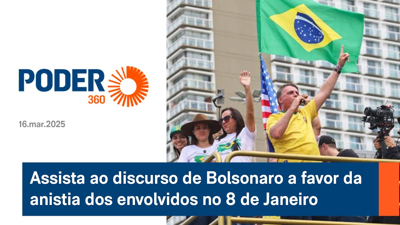 Assista ao discurso de Bolsonaro a favor da anistia dos envolvidos no 8 de Janeiro