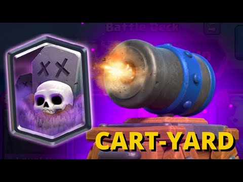 CART-YARD - 3.5 Cannon Cart Graveyard Deck - CLASH ROYALE