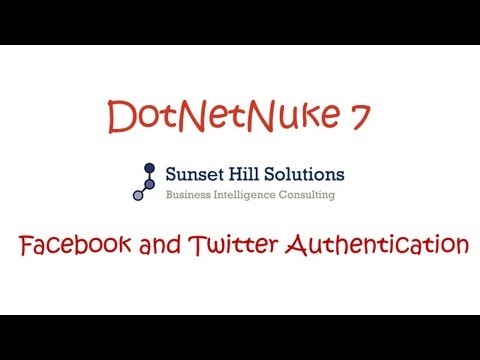 DotNetNuke 7 CE - Facebook and Twitter Authentication