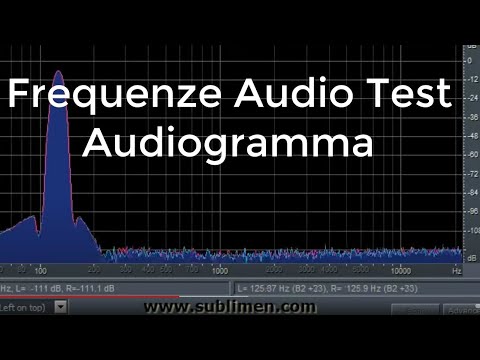 Frequenze Audio Test - Audiogramma spettro sonoro 20 - 20000 Hz
