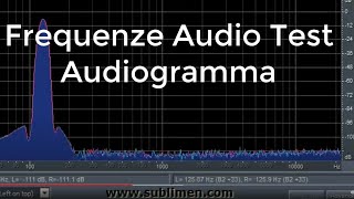 Frequenze Audio Test - Audiogramma spettro sonoro 20 - 20000 Hz