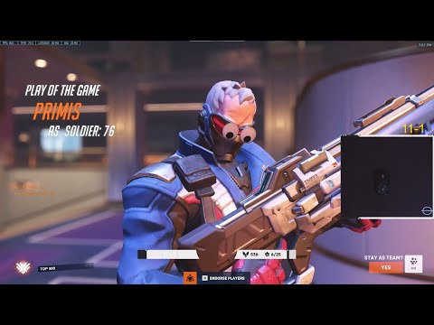 Gale Dominating as Soldier 76 - 26K Dmg! 61 Elims! POTG! OVERWATCH 2 TOP 500 GAMEPLAY