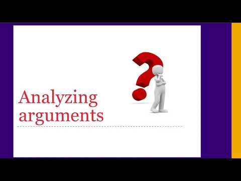 Identifying and analyzing arguments