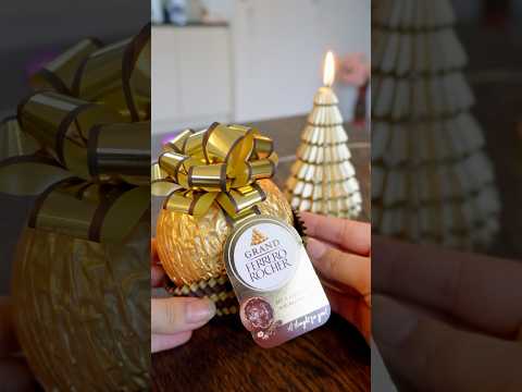 Eat a giant Ferrero Rocher with me 🍫♥️ #chocolate #asmr #asmrsounds #cozy #holiday #satisfying