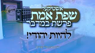 הרב מנחם מנדל פומרנץ | אשטיקעל שפת אמת -אידיש- פרשת במדבר • להיות יהודי! •