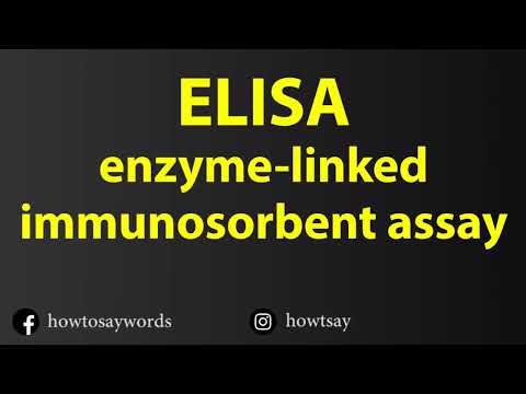 How To Pronounce ELISA enzyme linked immunosorbent assay