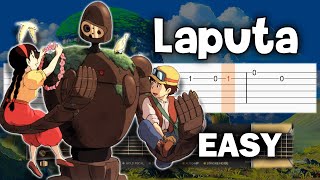 Laputa : Castle in the Sky - Main Theme - Guitar tutorial (TAB)