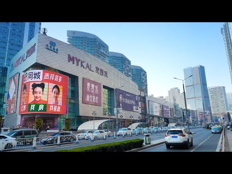 "4K" Caminhando na rua Xinggong, cidade de Dalian ｜ cultura de mercado