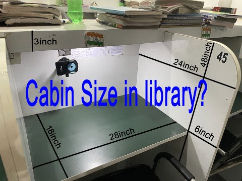 Library desk size