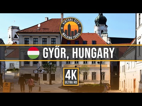 🇭🇺 GYŐR, HUNGARY – City Walking Tour from Széchenyi Square to the Rába River [4K]
