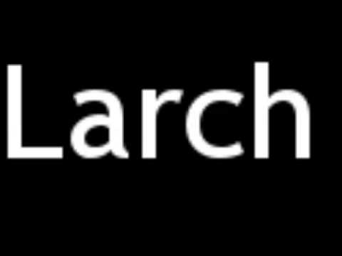 How to Pronounce Larch