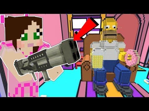 PopularMMOs - Minecraft: THE SIMPSONS LIVING ROOM!! - FORTNITE BATTLE ROYALE - Modded Mini-Game