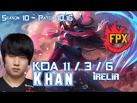 FPX Khan IRELIA vs JAYCE Top - Patch 10.16 KR Ranked