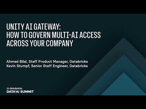 Watch: Unity AI Gateway: How to Govern Multi-AI Access Across Your Company