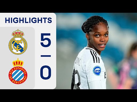 REAL MADRID CF 5 - 0 RCD ESPANYOL | RESUMEN LIGA F