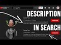 Channel Description In YouTube Search Channel Description In YouTube Search
