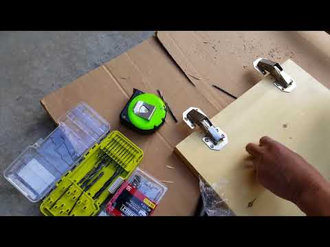 DIY easy cabinet hinges in a camper van