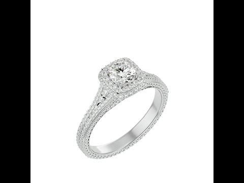 Inel de logodna Splendid Fancy Halo Rose Aur 18k Real Diamonds - Ingrid
