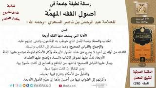 صورة 04 الأدلة التي يستمد منها الفقه أربعة