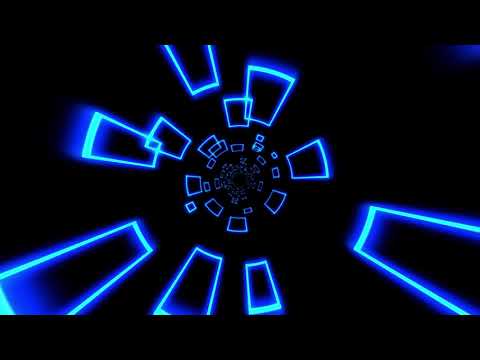 Blue Tunnel Abstract Background Video Loop - Square Pattern -Live Wallpaper 4k 60fps
