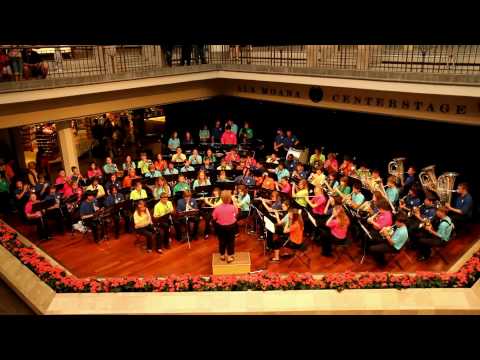 CFHS Falcon Band - Honolulu Hawaii - Ala Moana Center -  National Emblem March