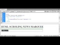 html scrolling news text marquee