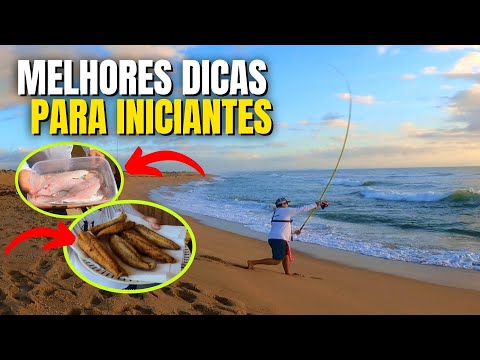 DICAS IMPORTANTES!!! Pesca na PRAIA para INICIANTES - PESQUEI e COMI no mesmo dia ( Catch and cook )