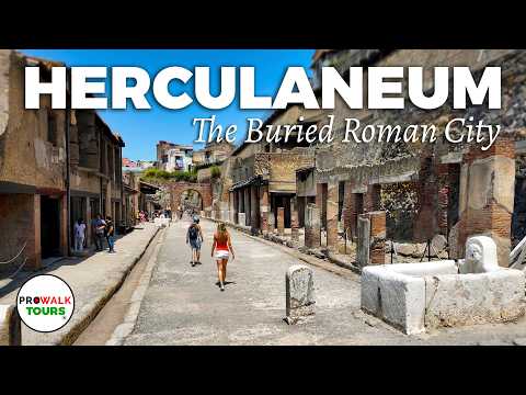 🇮🇹 4K Herculaneum Walking Tour (2025) – The Ancient City Buried by Mt. Vesuvius
