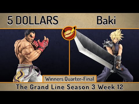 GL S3W12 | 5 DOLLARS (Kazuya) vs Baki (Cloud) | Winners Quarters | SSBU Ultimate Tournament