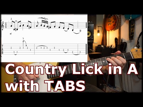 Country Lick in A with TABS