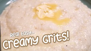 DO THIS ONE STEP! How to make Creamy Grits. Doing this will change the game. Creamy Breakfast Grits!