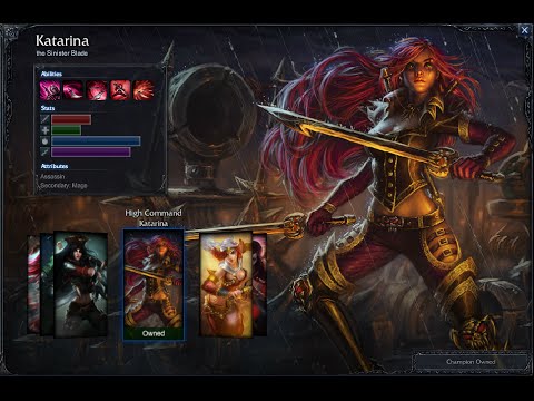 High Command Katarina Skin Spotlight Gameplay 1080p HD
