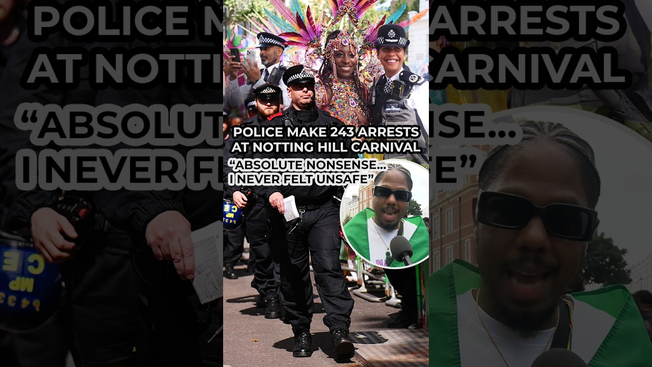 Video: Met Police tally 243 arrests at 2026 Notting Hill Carnival