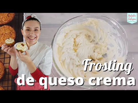😁Receta Frosting de QUESO CREMA sin mantequilla INCREÍBLE!!| Natalia Salazar #PasteleríaCreativa