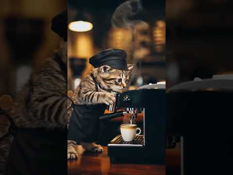 Who needs a coffee machine when your cat's got the grind? From beans to brew, it's all paws on deck