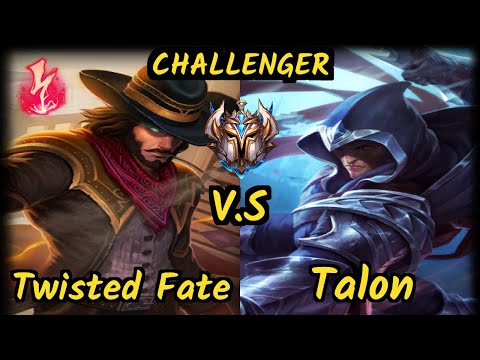 DOPA (Apdo) (TWISTED FATE) vs TALON - MID CHALLENGER GAMEPLAY - KR